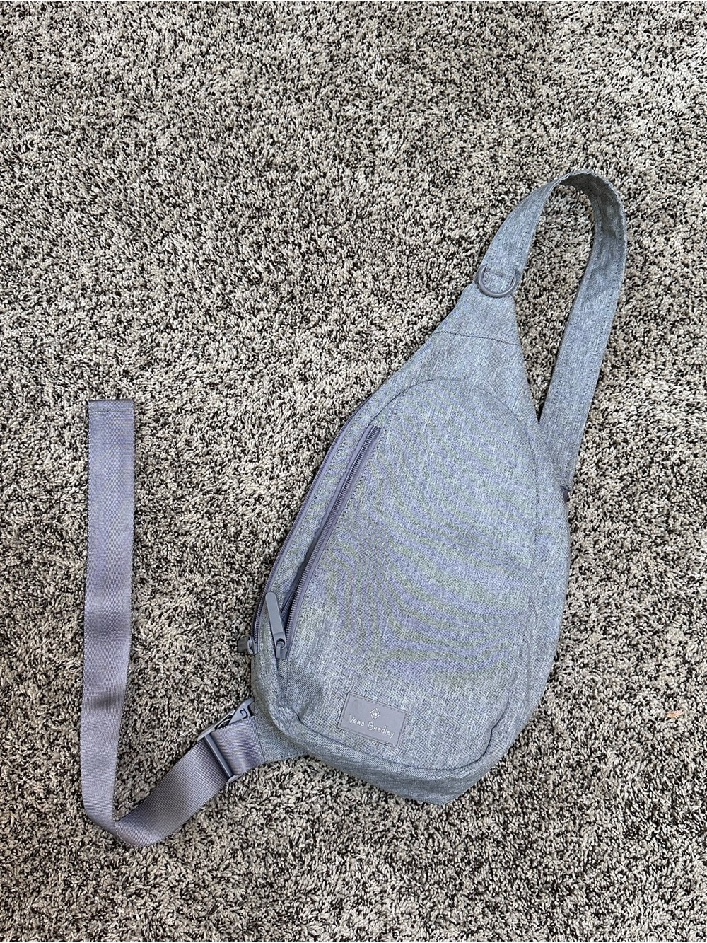 EUC Vera Bradley Grey Crossbody Sling Bag - Casual Everyday Carry